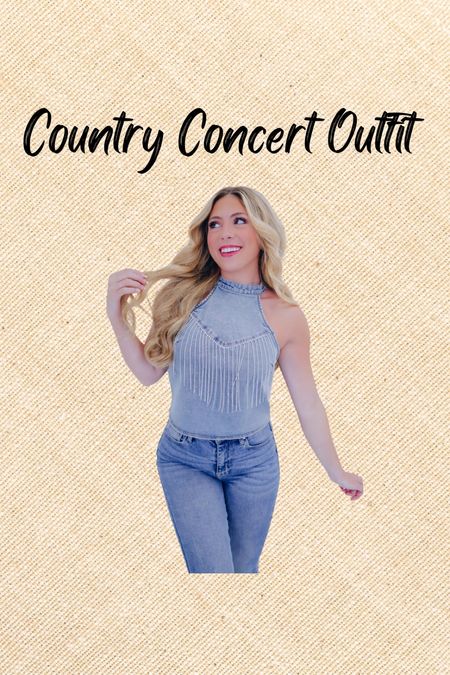 Country concert outfit 
Summer concert outfit 
Denim top 
Fringe top 
Crop top 

#LTKFestival #LTKfindsunder100 #LTKstyletip