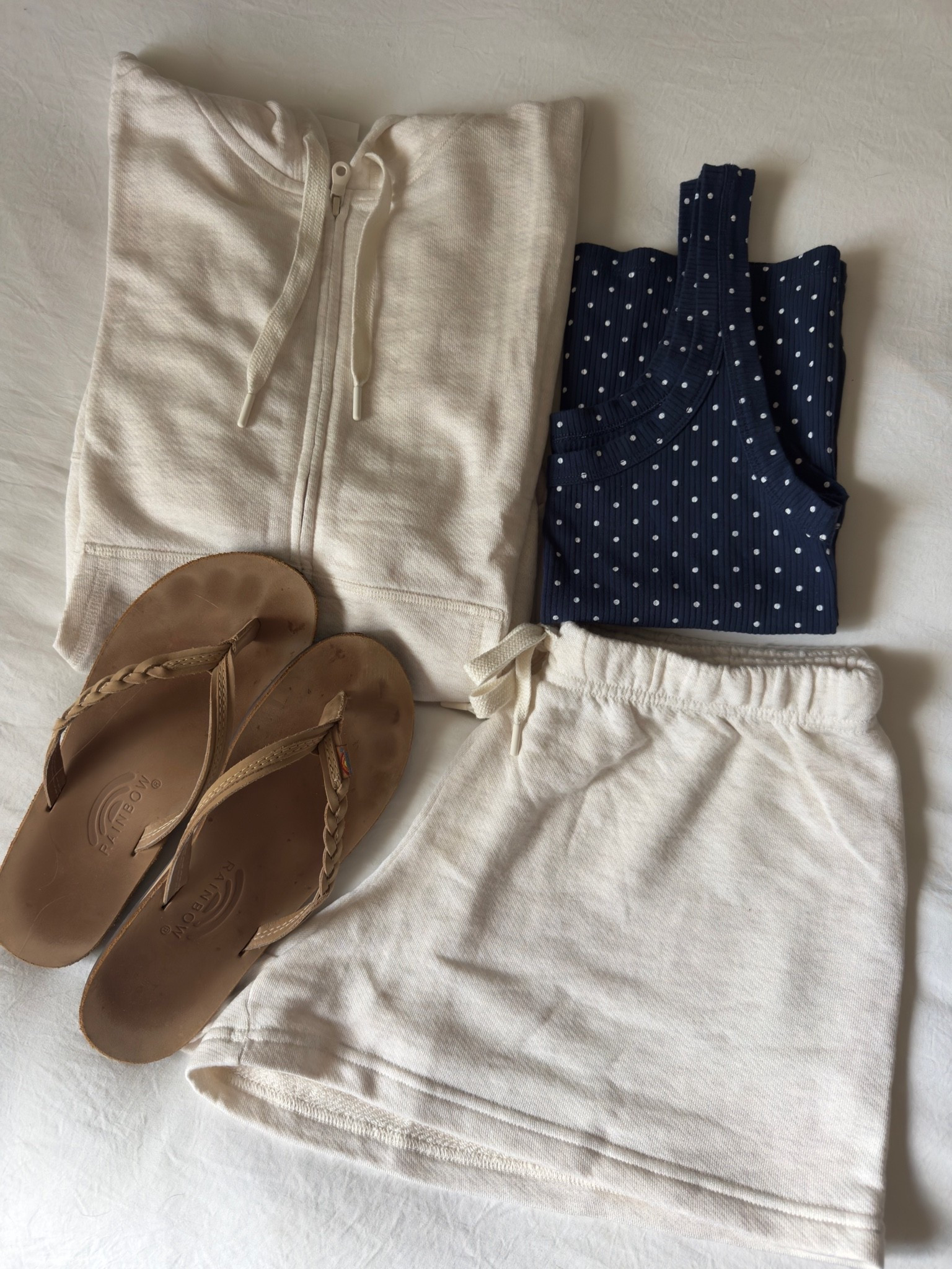 Hoodie + shorts + polka dot tank top 
@Aerie 

#comfyclothes #loungewear #summer #cozyclothes #terry #outfitinspo #ideas

#LTKootd #LTKSeasonal