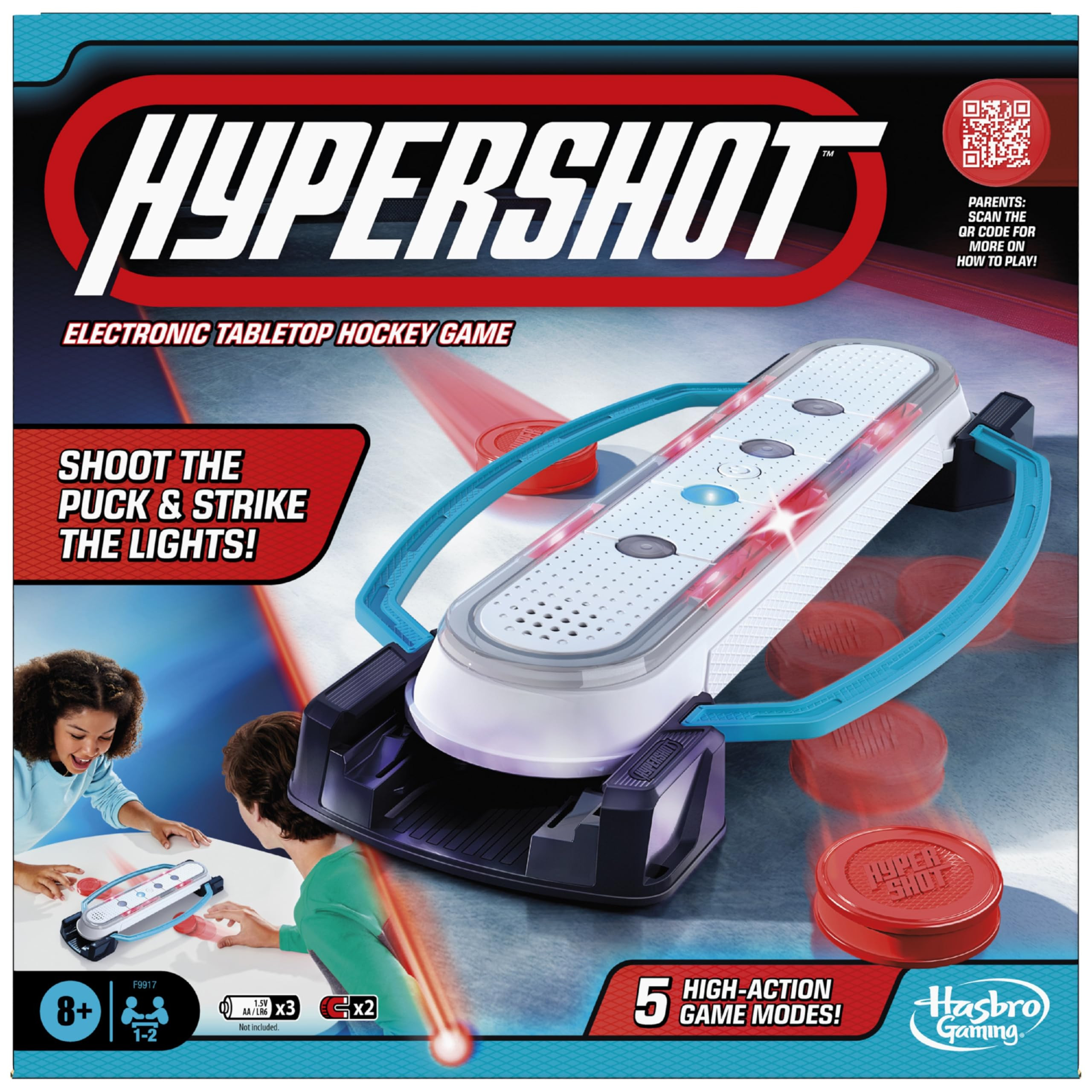 Hasbro Gaming Hypershot Electronic Tabletop Hockey Game | 5 Games in 1 | Music, Lights, and Sound... | Amazon (US)