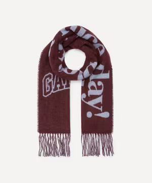 Have A Nice Day Wool Fringed Scarf | Liberty London (UK)