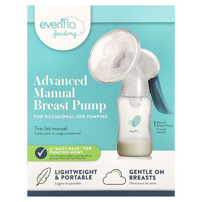 Evenflo Feeding, Advanced Manual Breast Pump, 1 Manual Breast Pump | iHerb