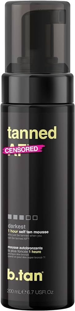 b.tan Dark Self Tanner | Get Tanned - Fast, 1 Hour Sunless Tanner Mousse, No Fake Tan Smell, No A... | Amazon (US)