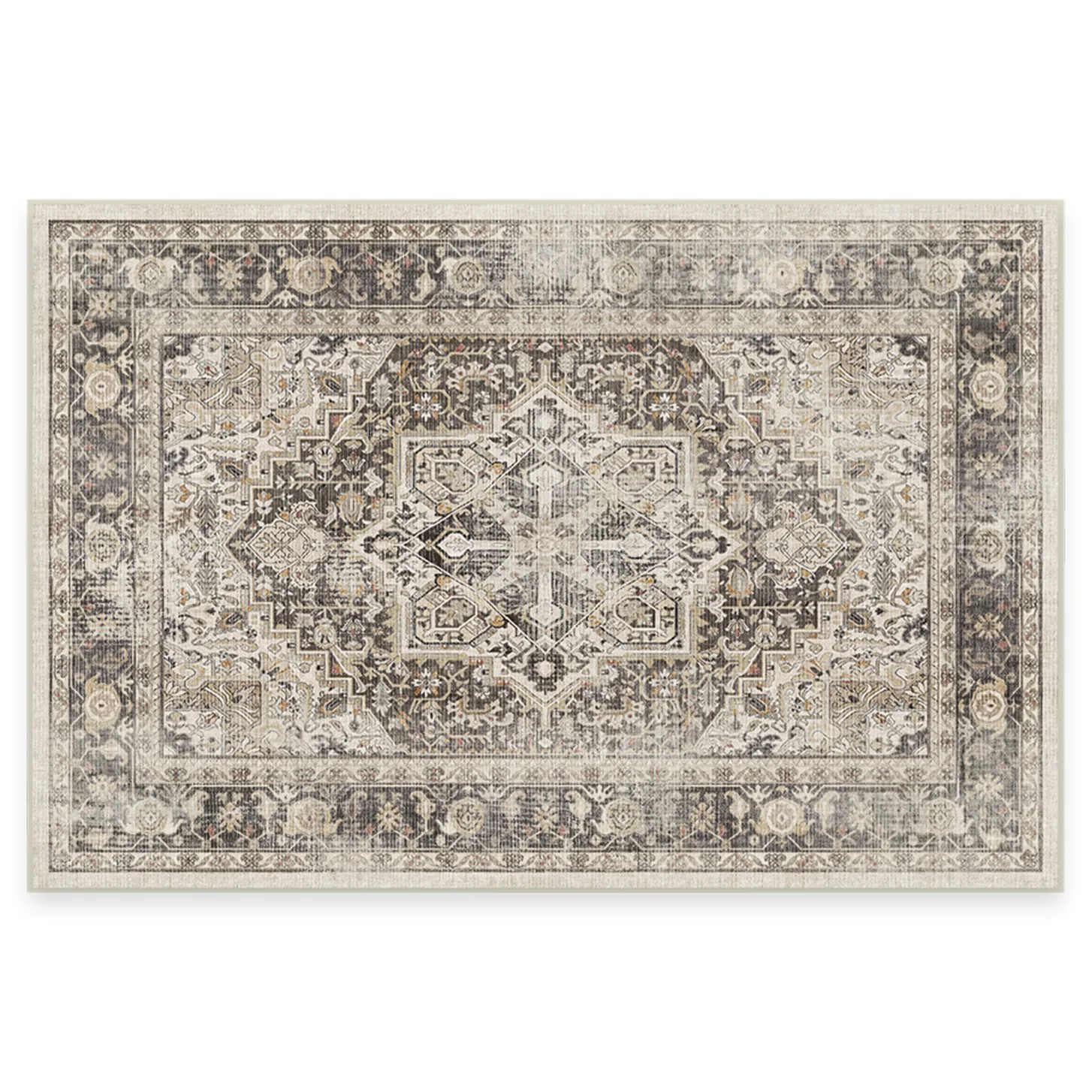 Ruggable Kamran Machine Washable Traditional Vintage Area Rug 2' x 3', Hazel | Walmart (US)