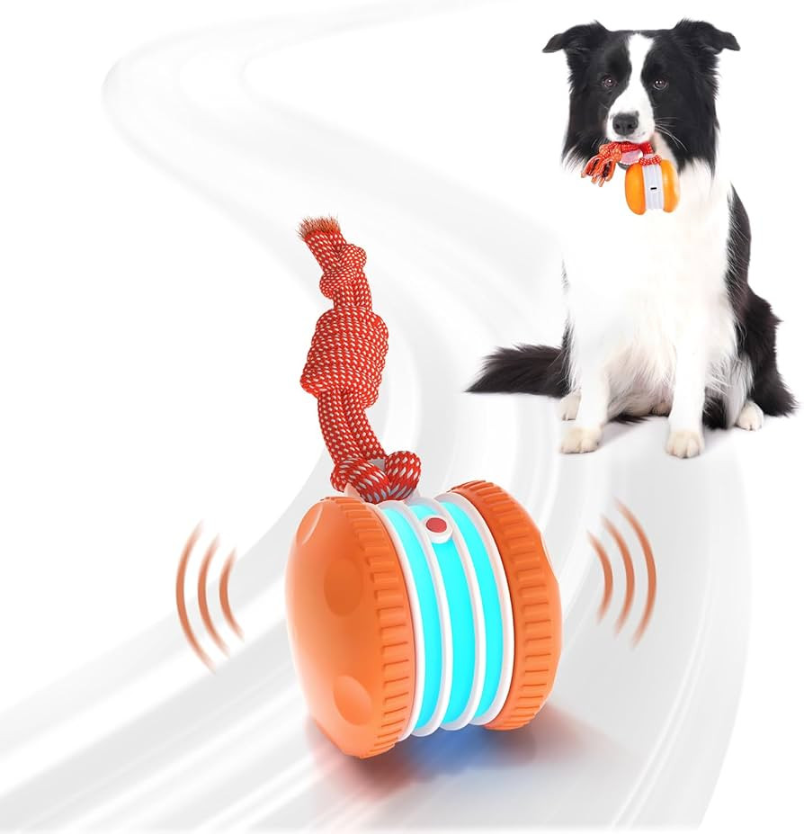 Interactive Dog Ball, Random Path Electric Automatic Moving and Rolling Dogs Toy with Rope for Sm... | Amazon (US)