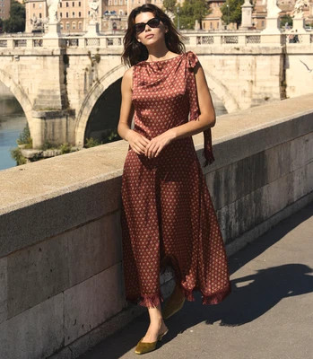 NOVA DRESS -- SAN SEBASTIAN FOULARD | DOEN