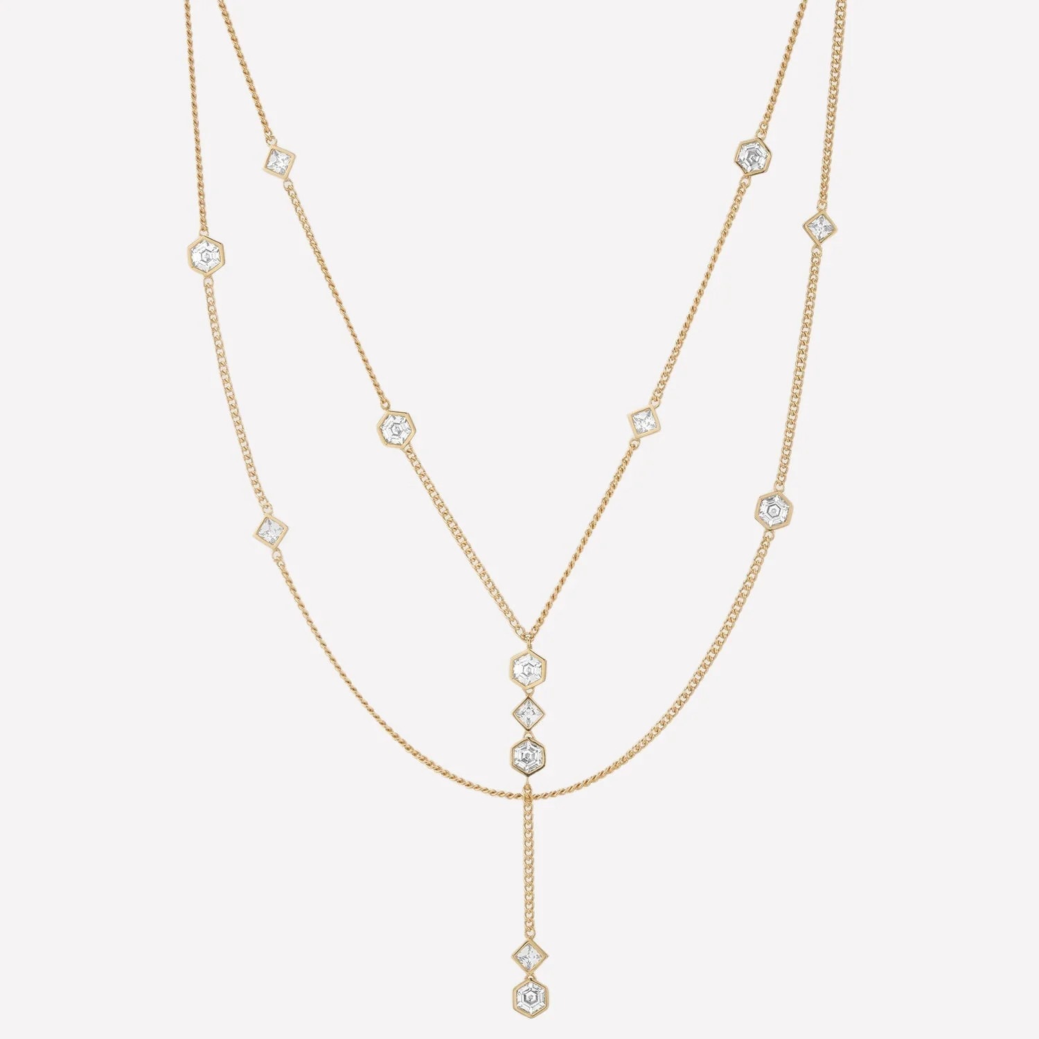 Morgane Bezel Strand Necklace | BONHEUR JEWELRY