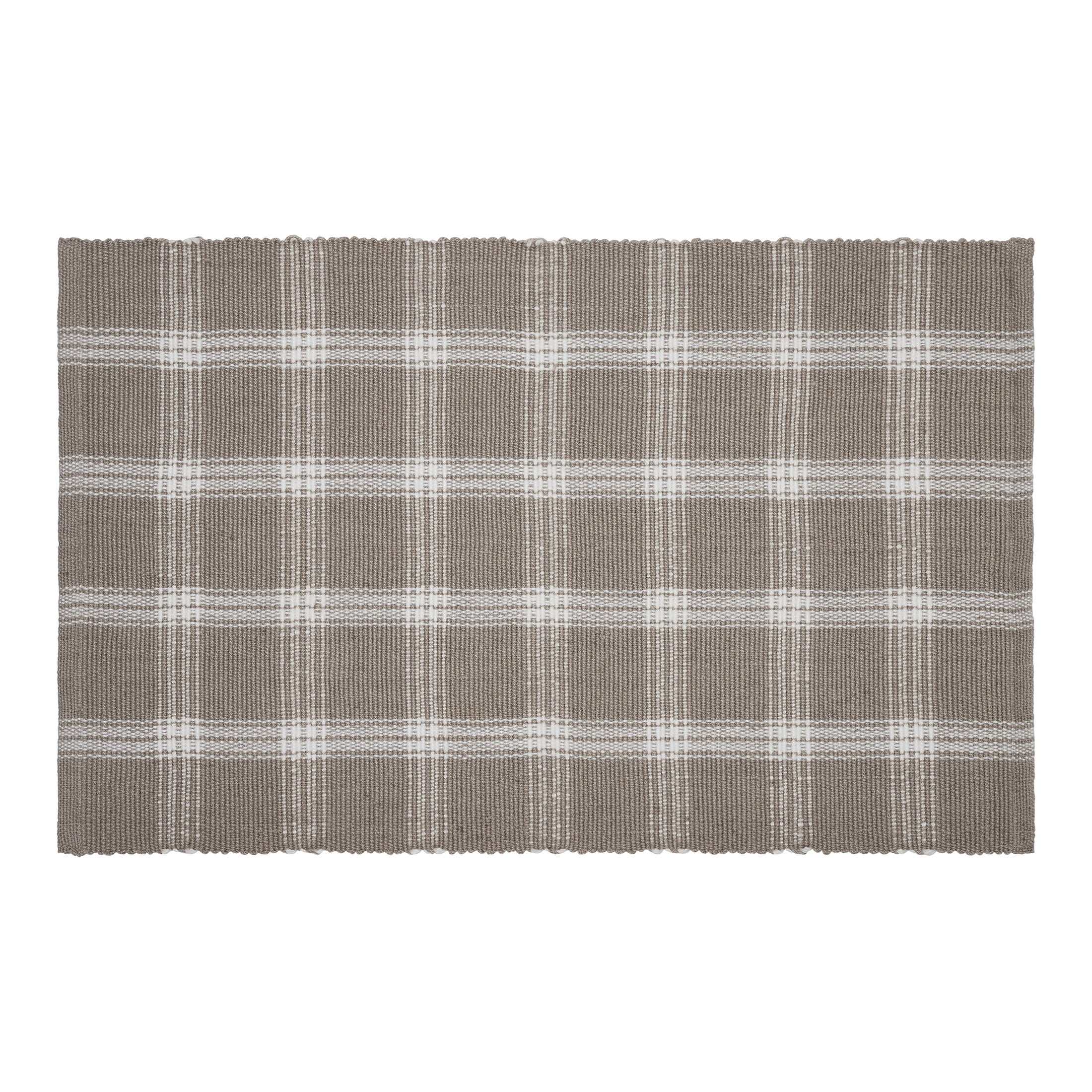 My Texas House Taupe Tanner Check Indoor/Outdoor Layering Rug, 24" x 38" | Walmart (US)