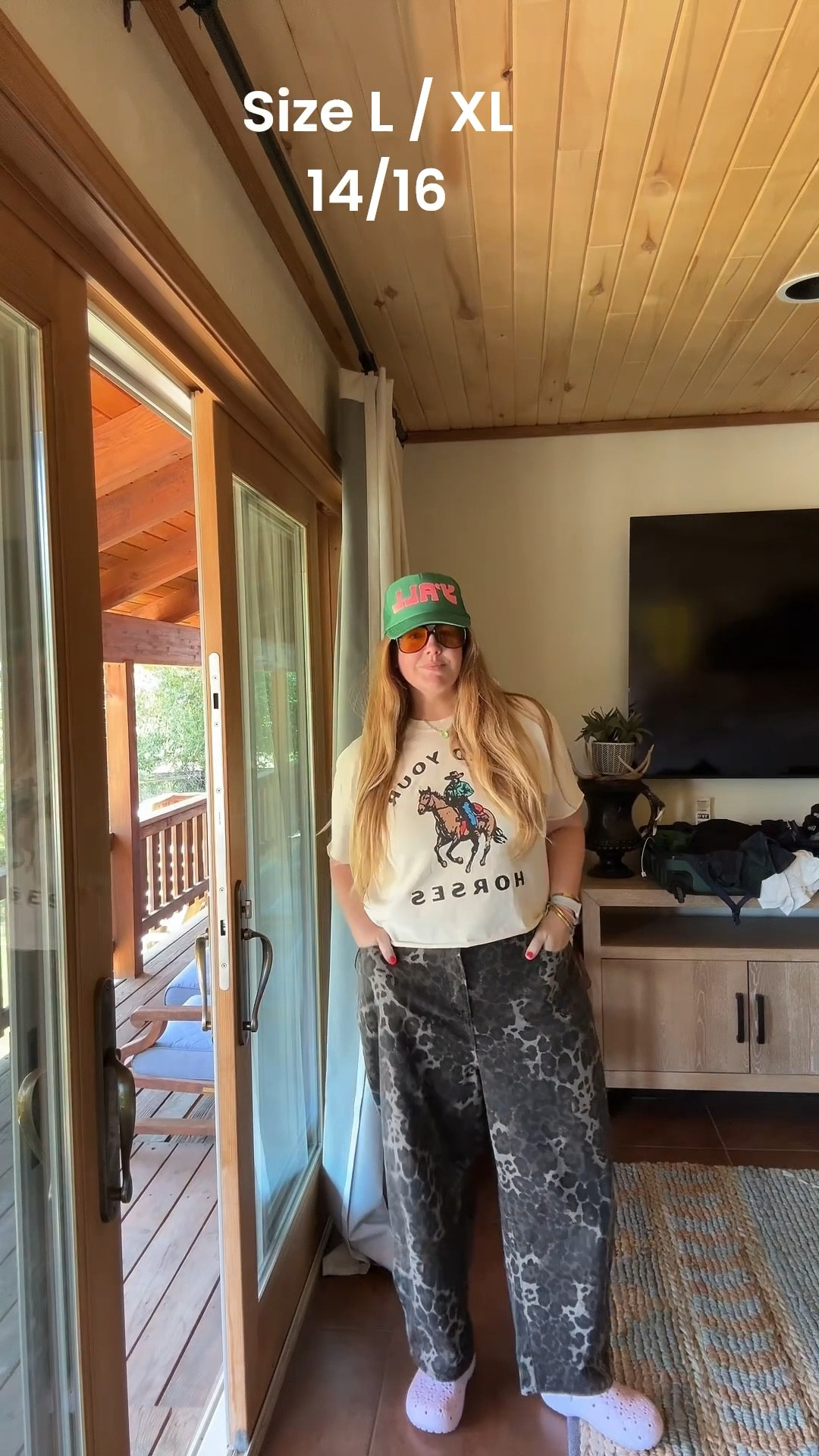 Hold your horses 🐎 this outfit is too cute to scroll past 🤠
Leopard barrel jeans, a cropped tee that says what we’re all thinking, flower Crocs, and my go-to “y’all” hat? Name a more iconic combo.
Everything tagged: @ascotandhart @cider @crocs ✨

My sizing for reference:
– Top: Large
– Jeans: 16
– Shoes: Women’s 9
– Hat: One size

#OOTD #CuteOutfit #WesternStyle #BarrelJeans #CowgirlCore #SouthernStyle #AdorableFits #CottageCoreCowgirl #TikTokFashion #StyleInspo #CasualCute #FitCheck #OutfitDetails #PlusSizeStyle #Size16Style #CurvyAndCute #ascotandhart #ciderstyle #crocsstyle #LTKstyle #affordablefashion

#LTKMidsize #LTKPlusSize #LTKFindsUnder100