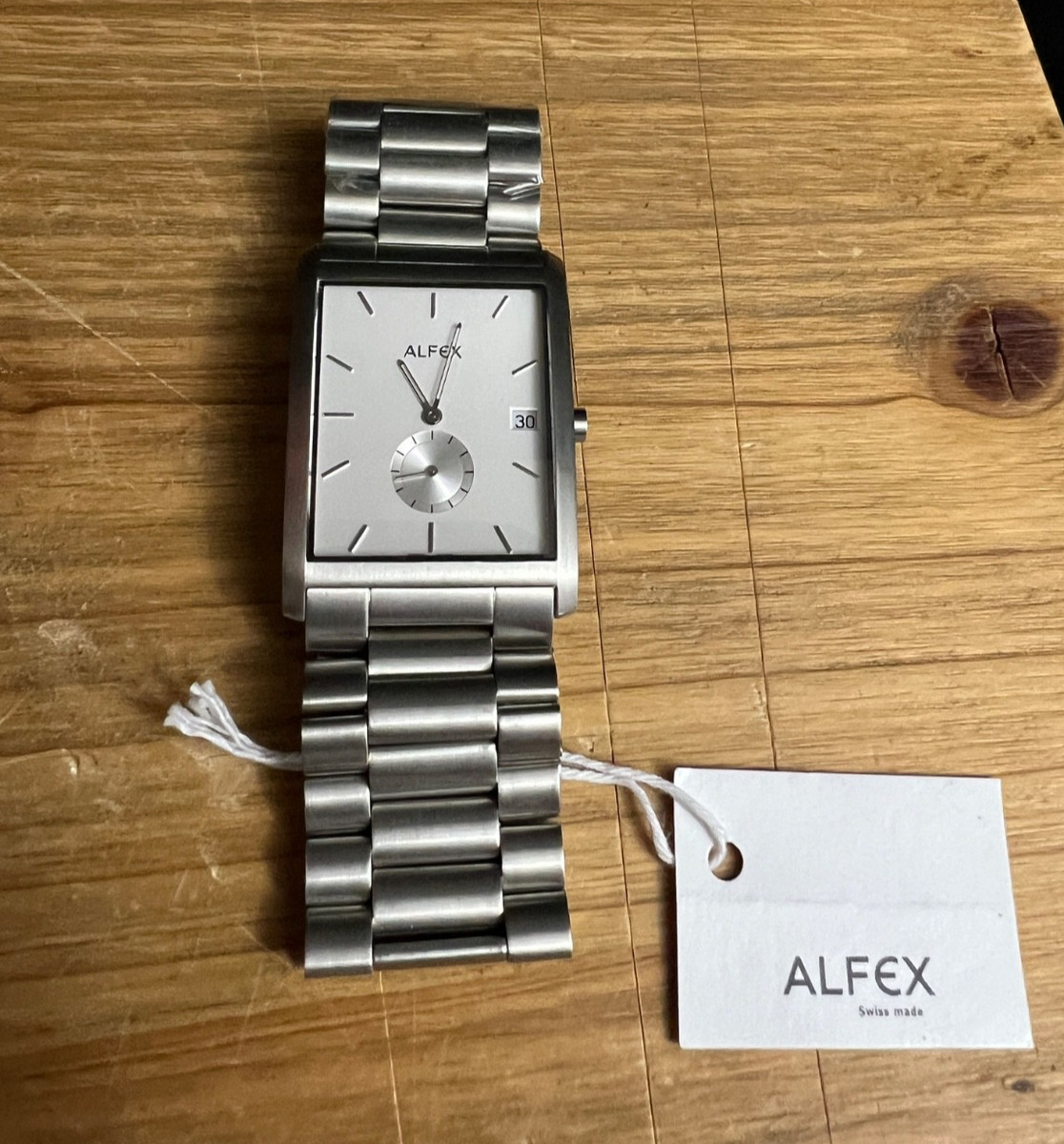 NEW MEN'S ALFEX 5581 SWISS MADE STAINLESS STEEL WATCH NEEDS BATTERY $495 | eBay UK