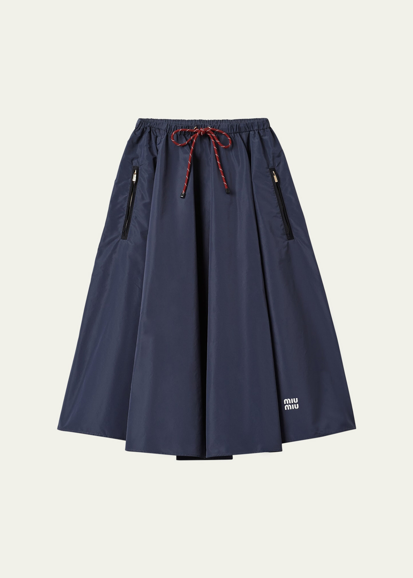 Drawstring Midi Skirt with Logo Detail | Bergdorf Goodman