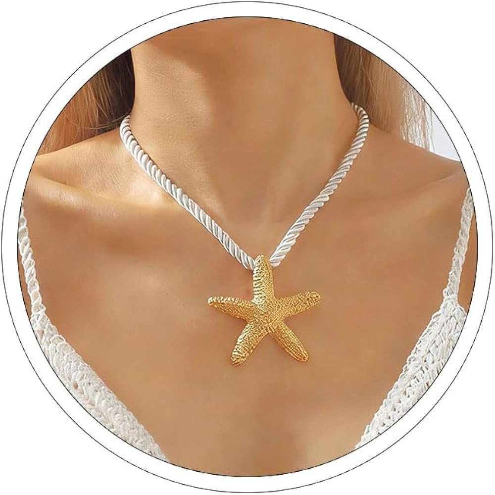 Sora Tuki Starfish Earrings Stud Starfish Necklace for Women Beachy Seashell Earrings Beach Necklace Summer Jewelry | Amazon (US)