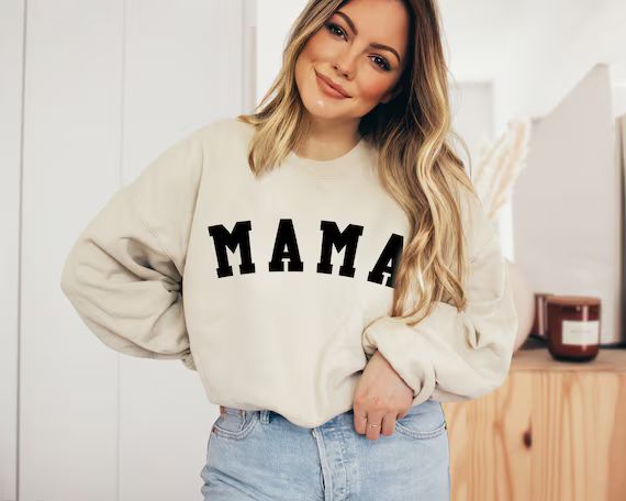 Mama Crewneck Sweatshirt Gift  Mama Sweater Baby Shower | Etsy | Etsy (US)