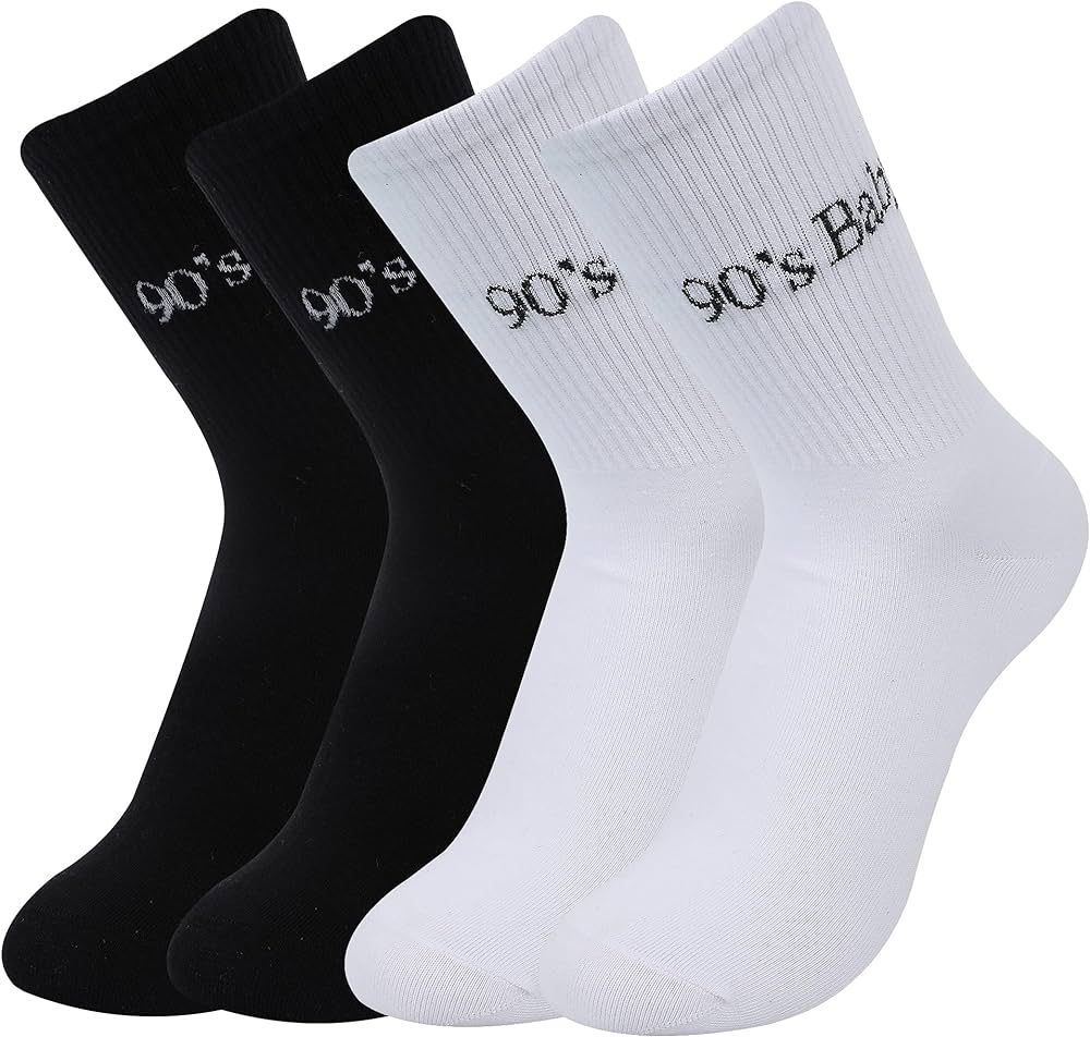 Casual Ankle Socks For Women Cotton Crew Socks 90"s baby Socks Women Colorful Soft Socks Art Cool... | Amazon (US)