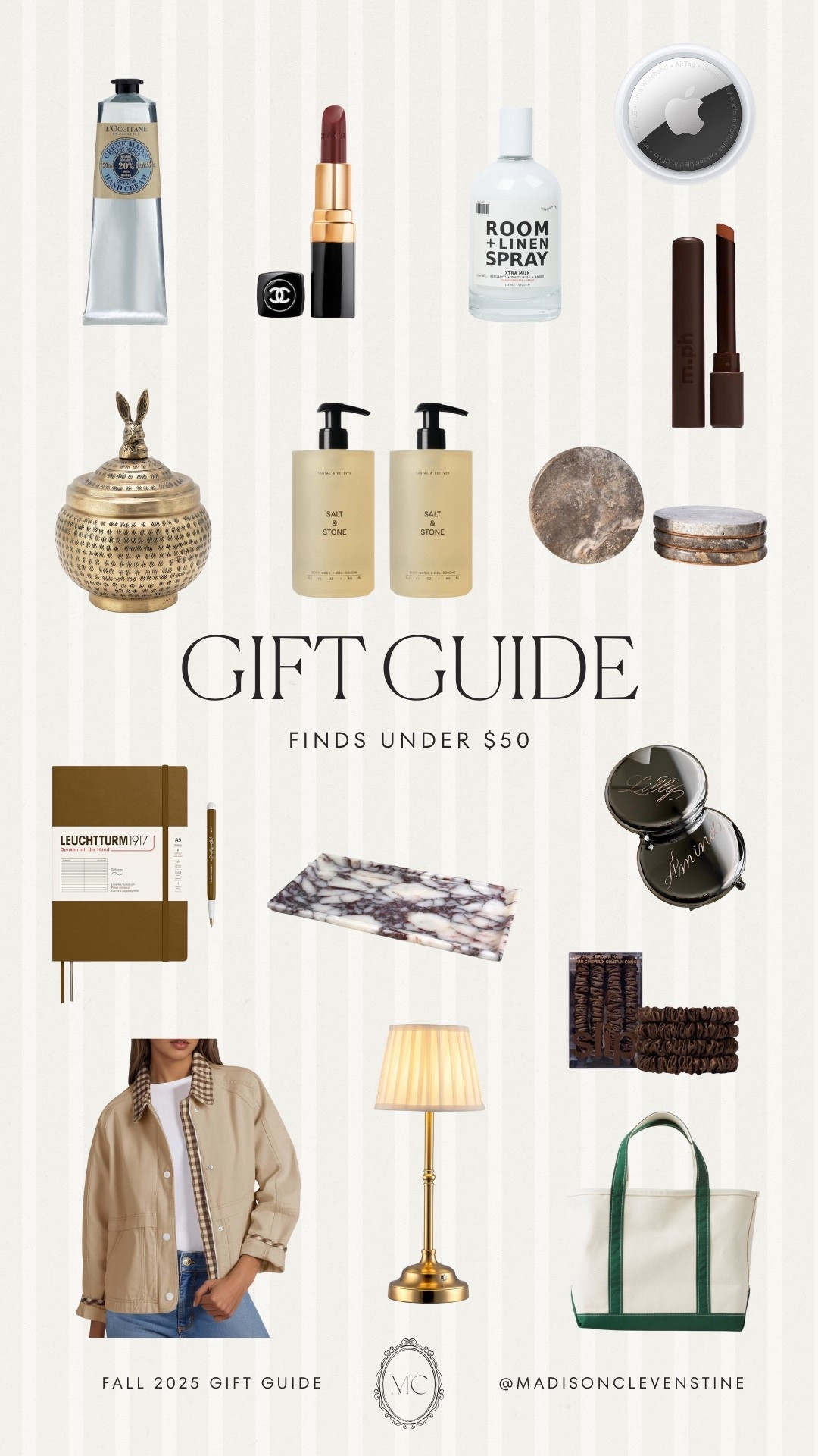 Gift guide finds under $50 🫶🏼🔗 So many great ideas for stocking stuffers or thoughtful gifts this season! #GiftGuideUnder50 #GiftGuide #GiftsUnder50 #AffordableGifts #HolidayGifts #GiftIdeas #BeautyGifts #HomeGifts #WellnessGifts #StockingStuffers #BudgetFriendlyGifts #HolidayShopping #LTKGiftGuide #LTKHoliday #LTKFinds #LTKBeauty #LTKHome #LTKWellness #LTKUnder50 #LTKSale #LTKSeasonal

#LTKGiftGuide #LTKFindsUnder50 #LTKHoliday