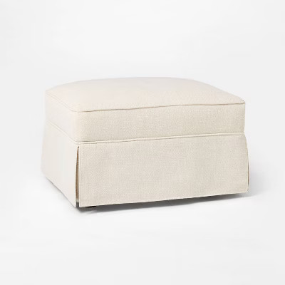 Vivian Park Ottoman Cream - Threshold™ designed with Studio McGee: Plywood Frame, Polyester, No Assembly | Target