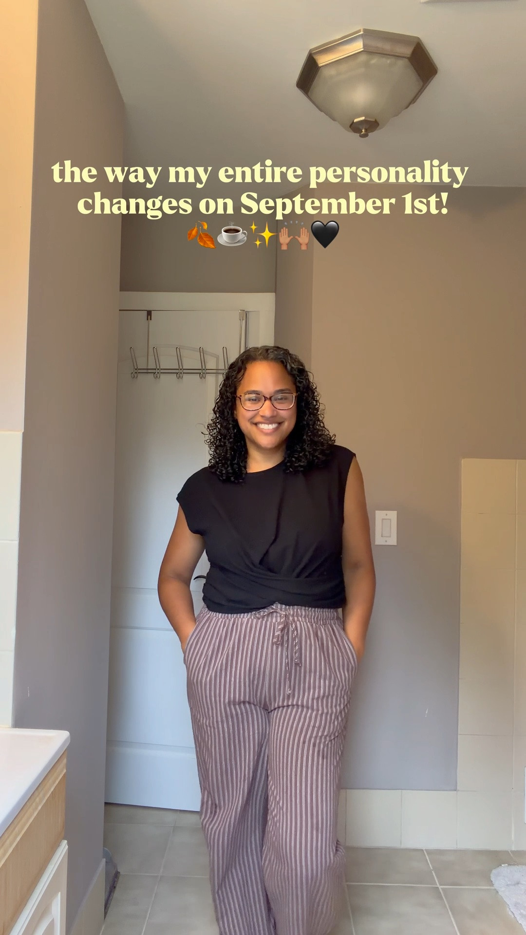 Easy, comfy + still looks put together 🤎 This striped wide leg pants outfit is the perfect everyday mom look! Paired with a black twist front top for an effortless casual outfit that works for running errands, lunch dates or everyday wear.

wide leg pants, striped pants, casual mom outfit, midsize fashion, everyday outfit, fall outfit, affordable fashion, comfy chic, casual style, mom style, neutral outfit

#LTKootd #LTKNYFW #LTKMidsize