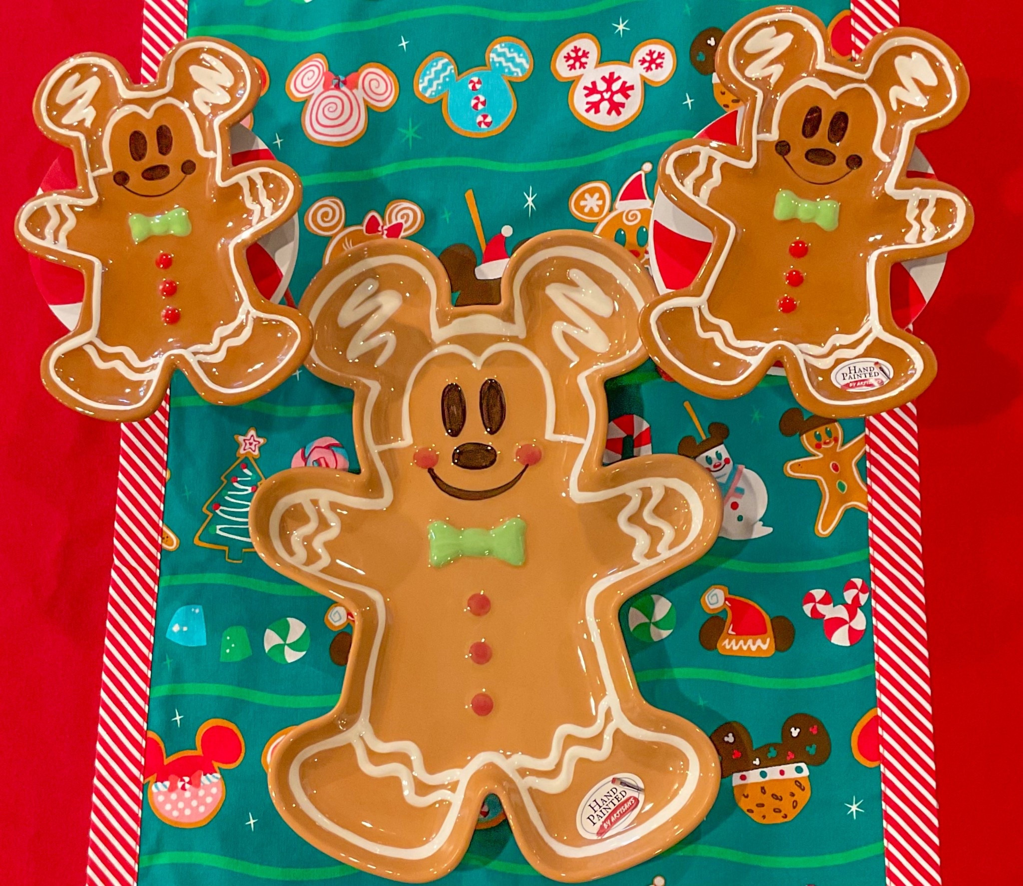 Disney Gingerbread platter and plates 