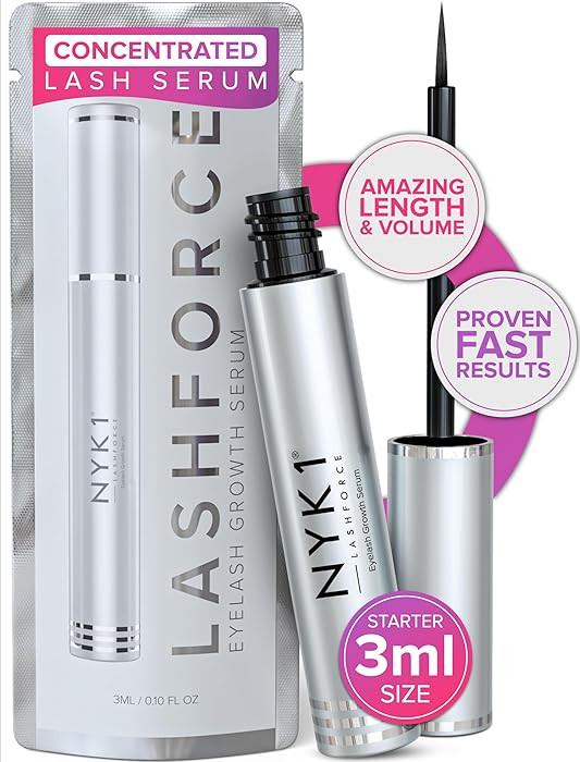 NYK1 CONCENTRATED Lash Serum For Eyelash Growth (3ml) LashForce Eyelash Serum To Grow Lashes Long... | Amazon (US)