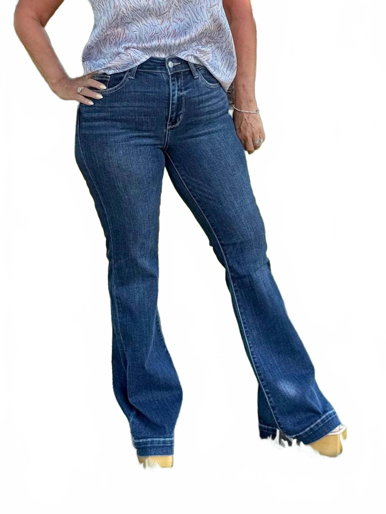 Add Some Flare Jeans In Blue | Shop Simon