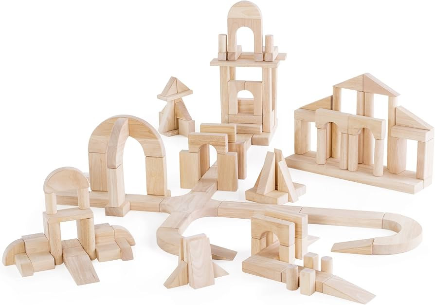 Guidecraft Unit Blocks Set D – 135 Piece Set: STEM Educational Creative Construction Toy for To... | Amazon (US)