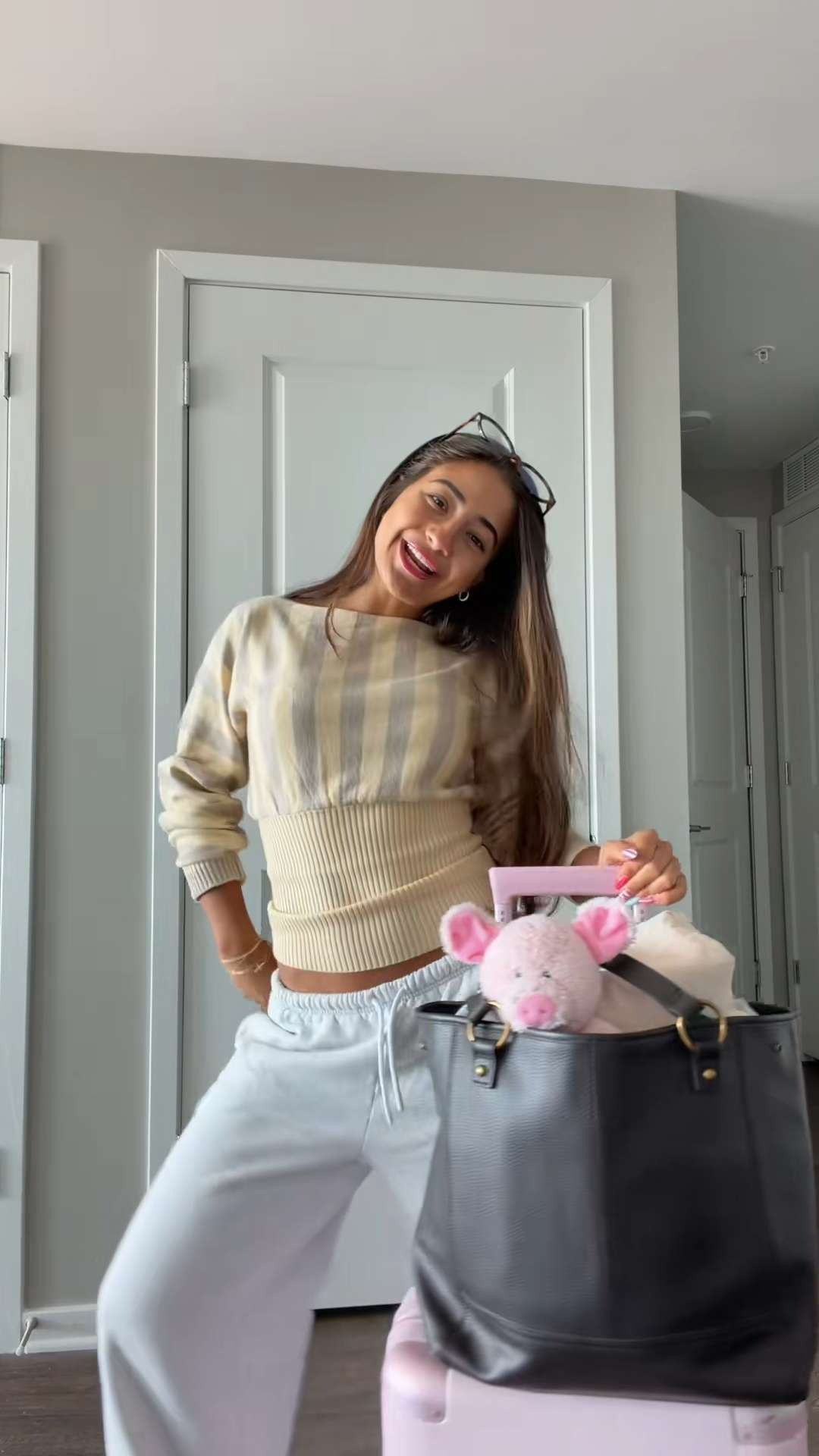 demetra + wink the pig take on the 🌎🌍🌏🐷 

 #LTKgrwm #LTKootd #LTKTravel