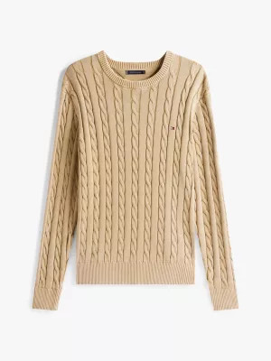Cable Knit Washed Jumper | Tommy Hilfiger UK