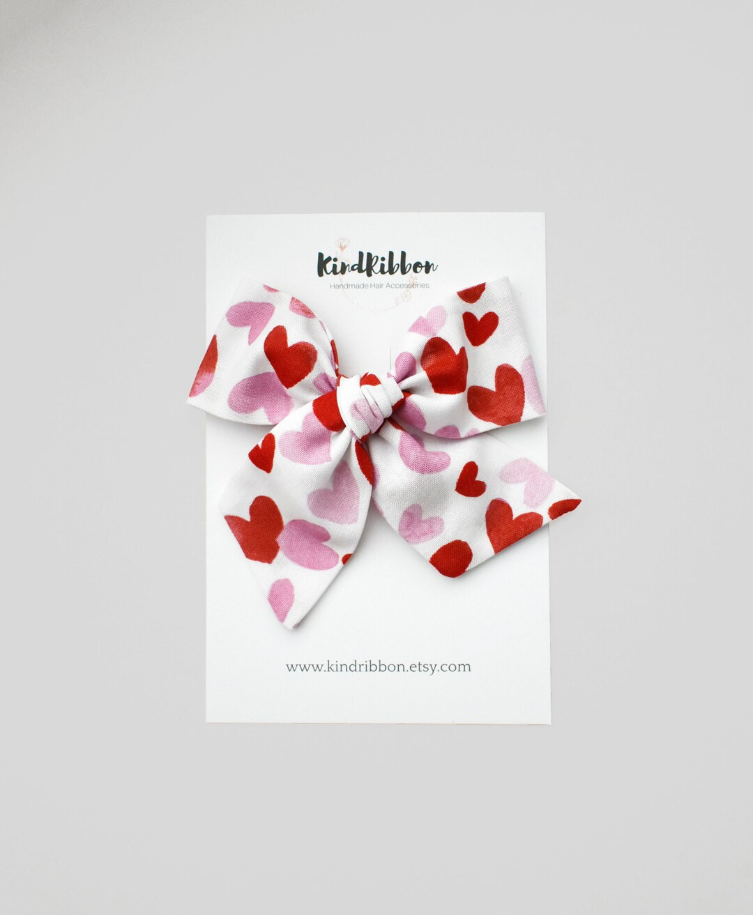 Watercolor Hearts Hair Bow: Valentine's Day Scrunchie or Headband | Etsy (US)