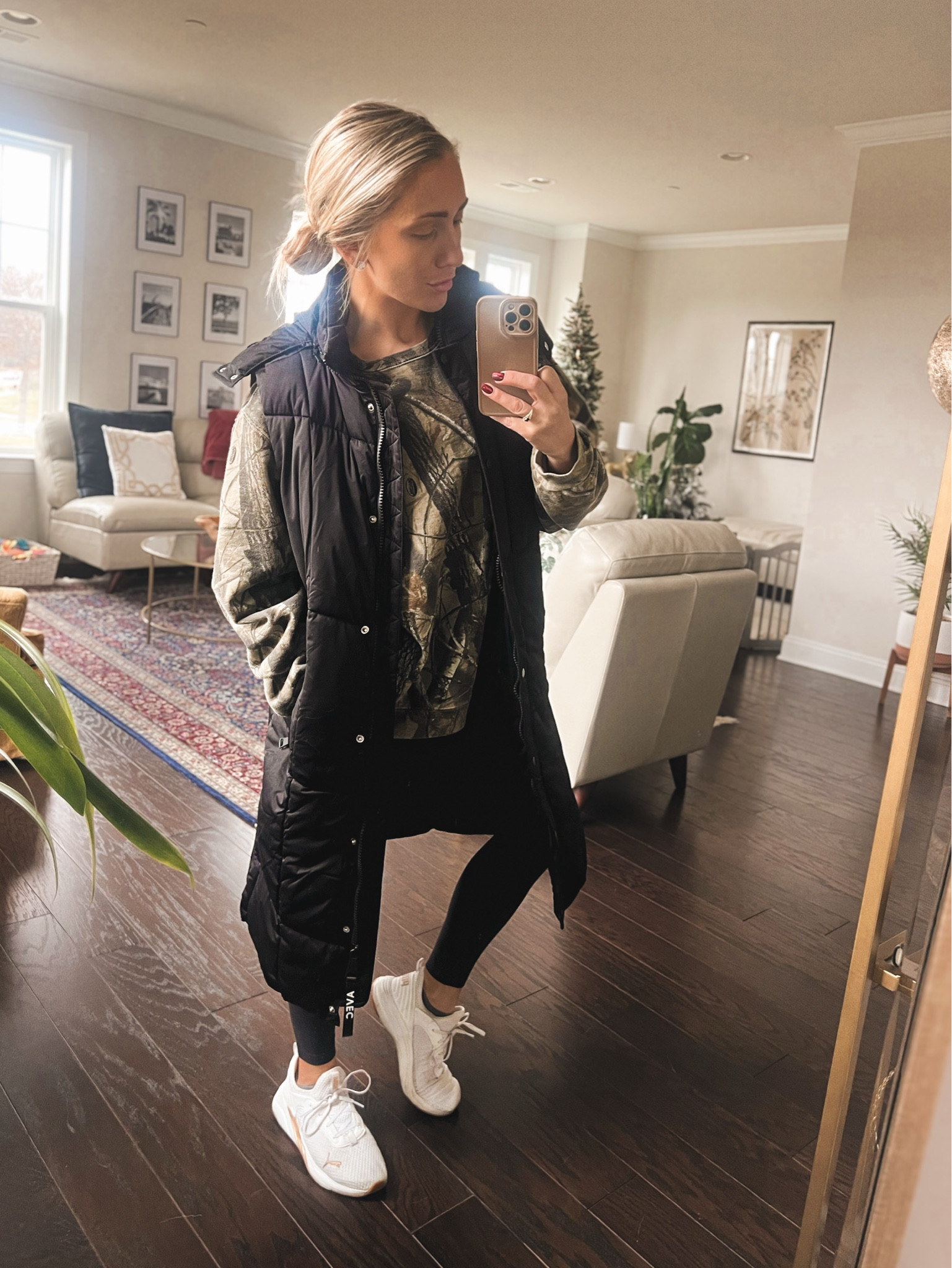 This lined long puffer vest with a hood has been my favorite winter outfit staple for the gym and running errands! Would make a great gift for her!

Nordstrom
Long Puffer Vest
Winter Coats
Winter Vests

#LTKSeasonal #LTKActive #LTKGiftGuide