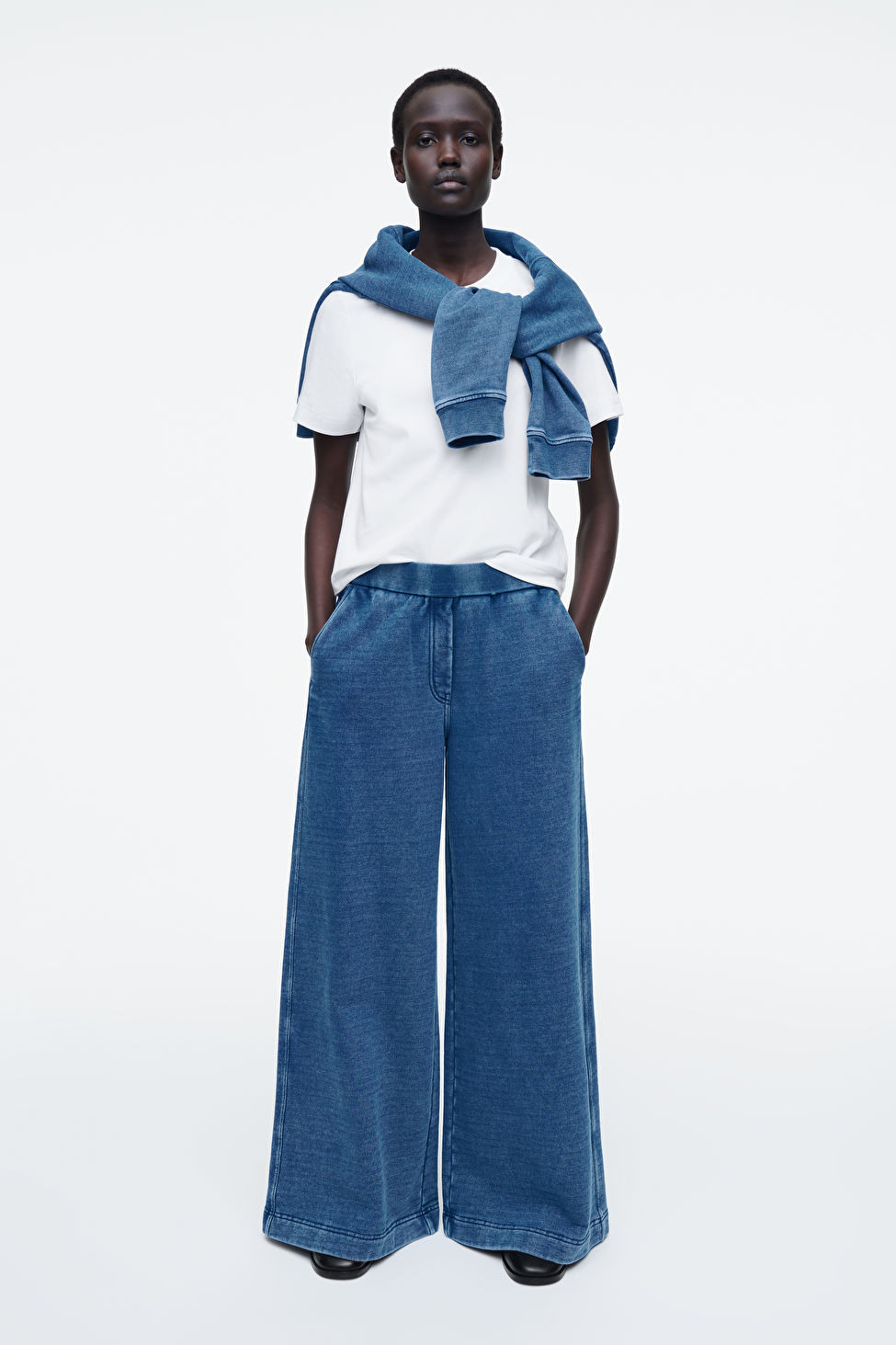DENIM-WASH JERSEY JOGGERS | COS UK