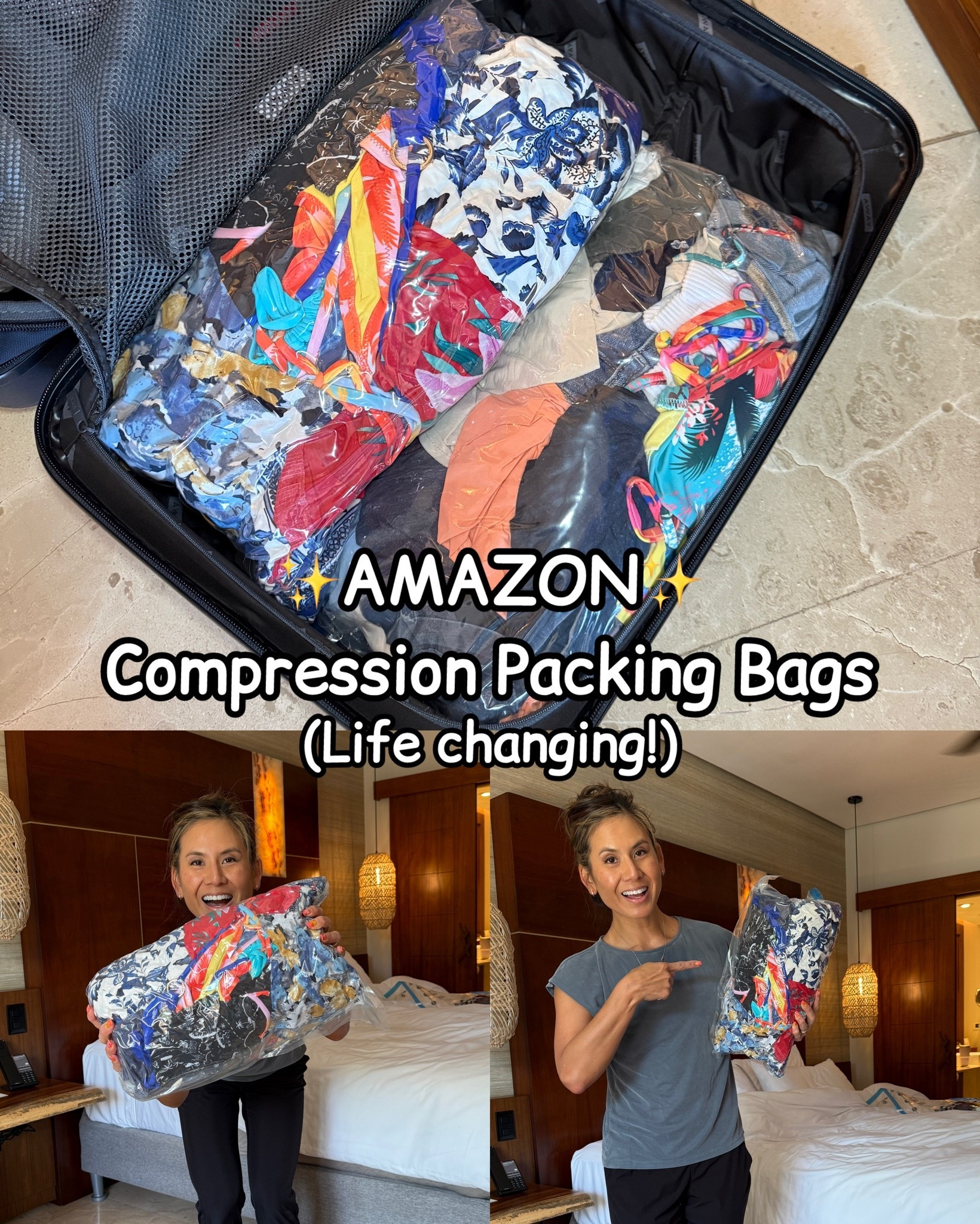 These compression packing bags changed my travel life and they’ll change yours too! 
Only $14 for a pack of 12 on Amazon🎉

#LTKTravel #LTKHome #LTKdayinmylife