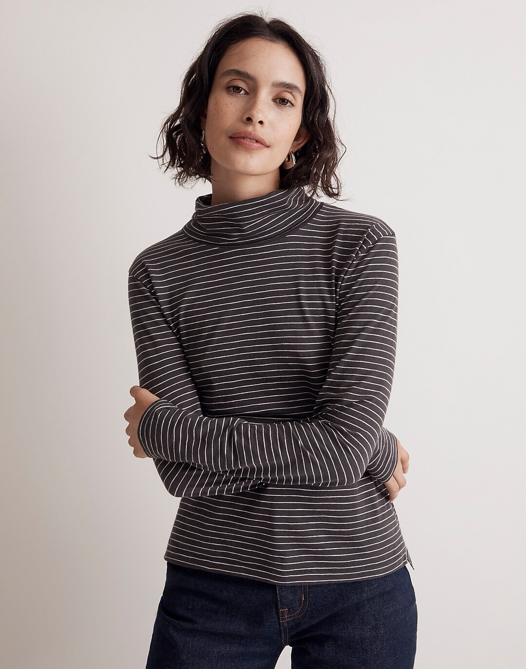 Whisper Cotton Turtleneck Tee | Madewell