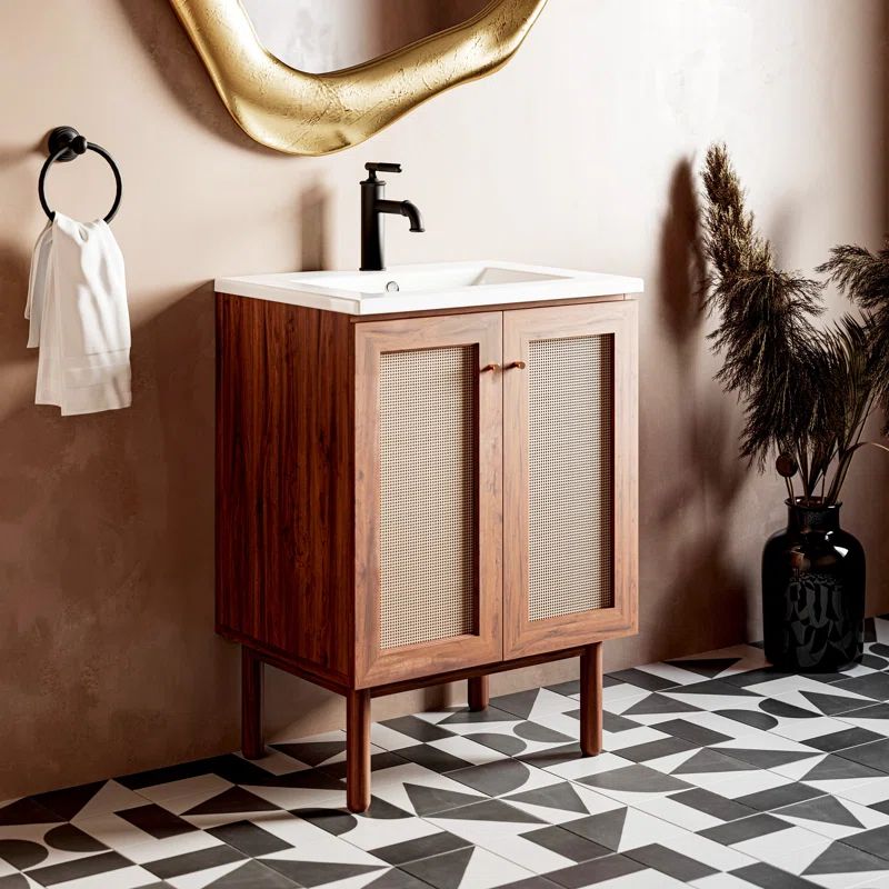 Classe 23.54'' Free-standing Single Bathroom Vanity with Ceramic Vanity Top | Wayfair North America