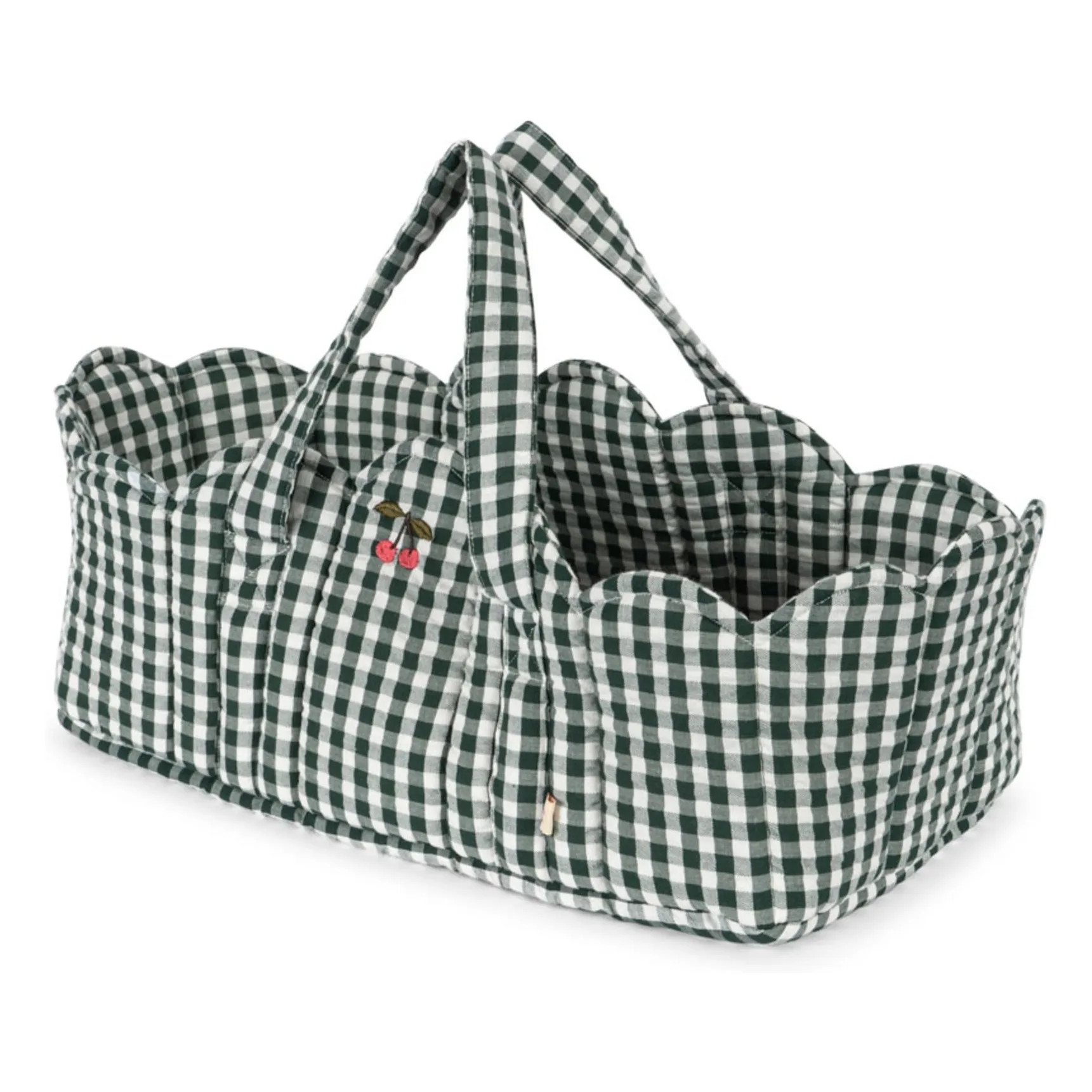 Vichy doll bassinet | Dark green | Smallable