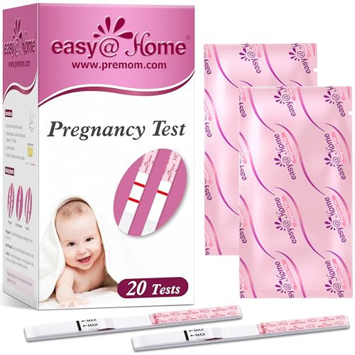 easy@Home 20 Pack Pregnancy Test Strips: Early Detection hCG Test Kit | Amazon (US)