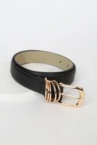 Into the Ring Black and Gold Belt | Lulus (US)