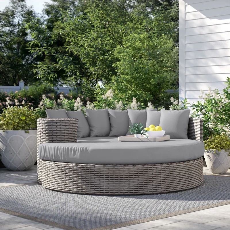 Theodora 70'' Wide Outdoor Patio Daybed with Cushions | Wayfair North America