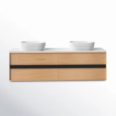 Sintra 71.54" Wall Mounted Double Bathroom Vanity Set | Wayfair North America