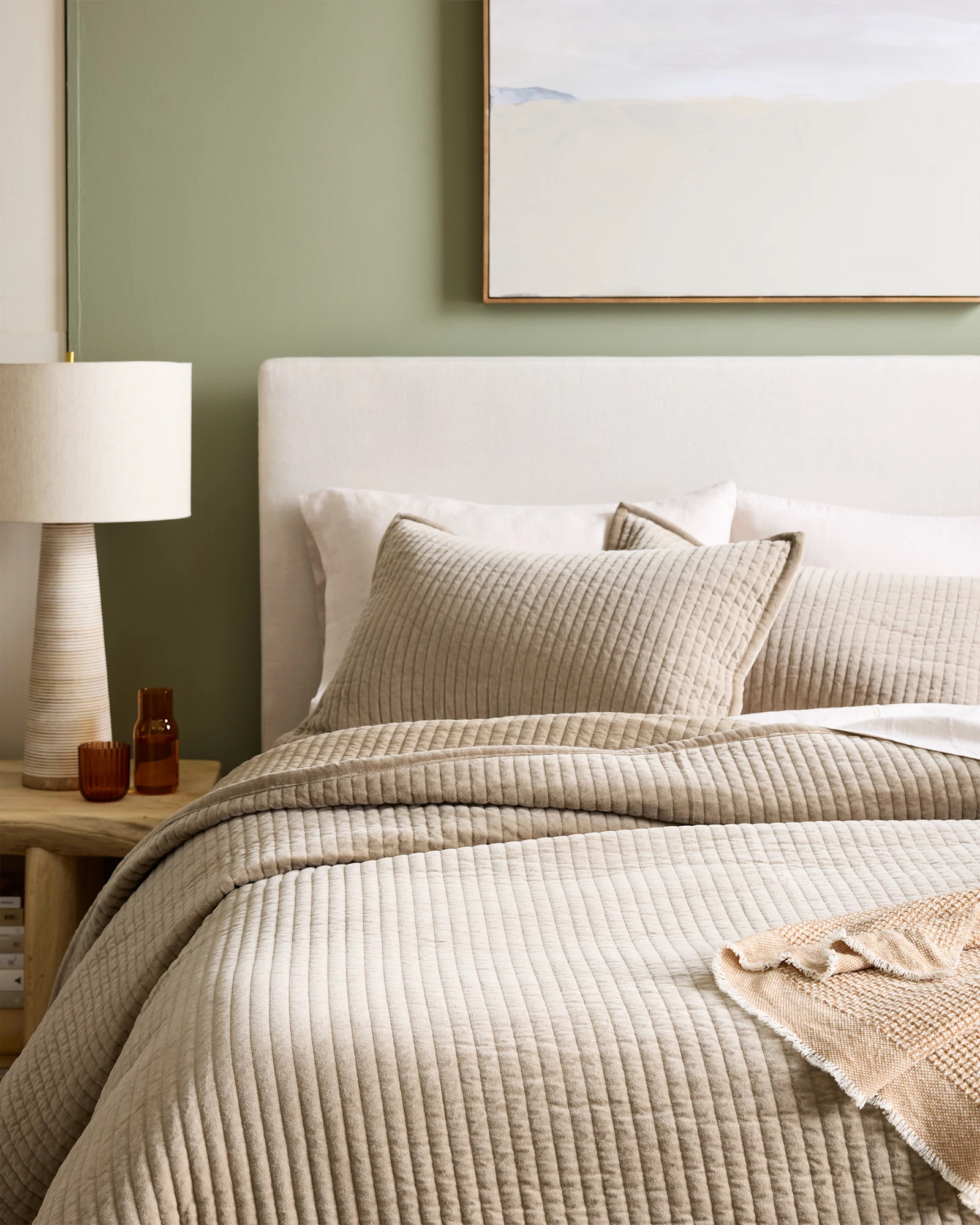 Cotton Velvet Channel Quilt | Quince