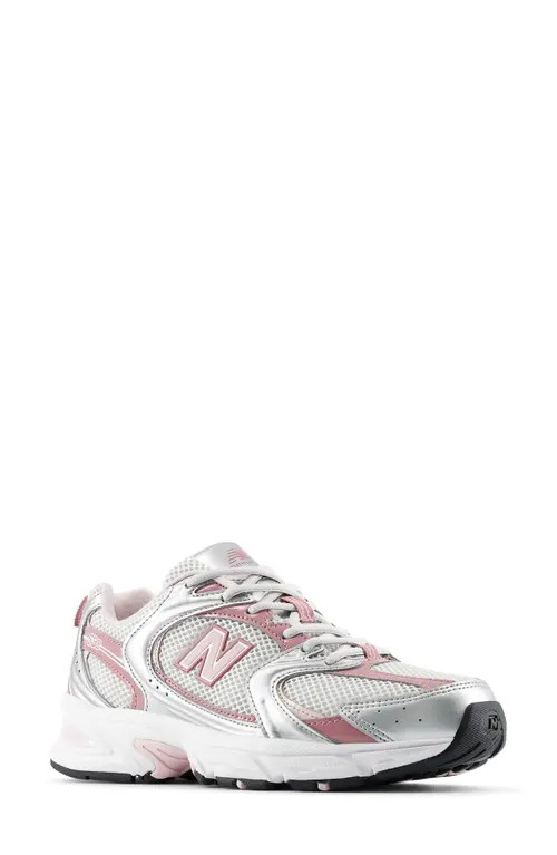 New Balance Gender Inclusive 530 Sneaker in Silver Metallic/rosewood at Nordstrom, Size 6.5 | Nordstrom