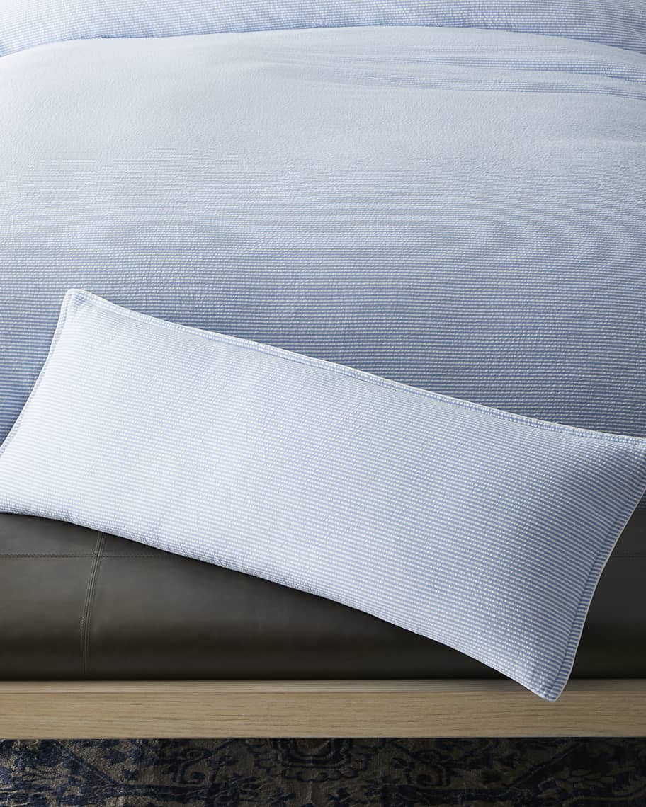 Seersucker Lumbar Sham, 36" x 14" | Neiman Marcus