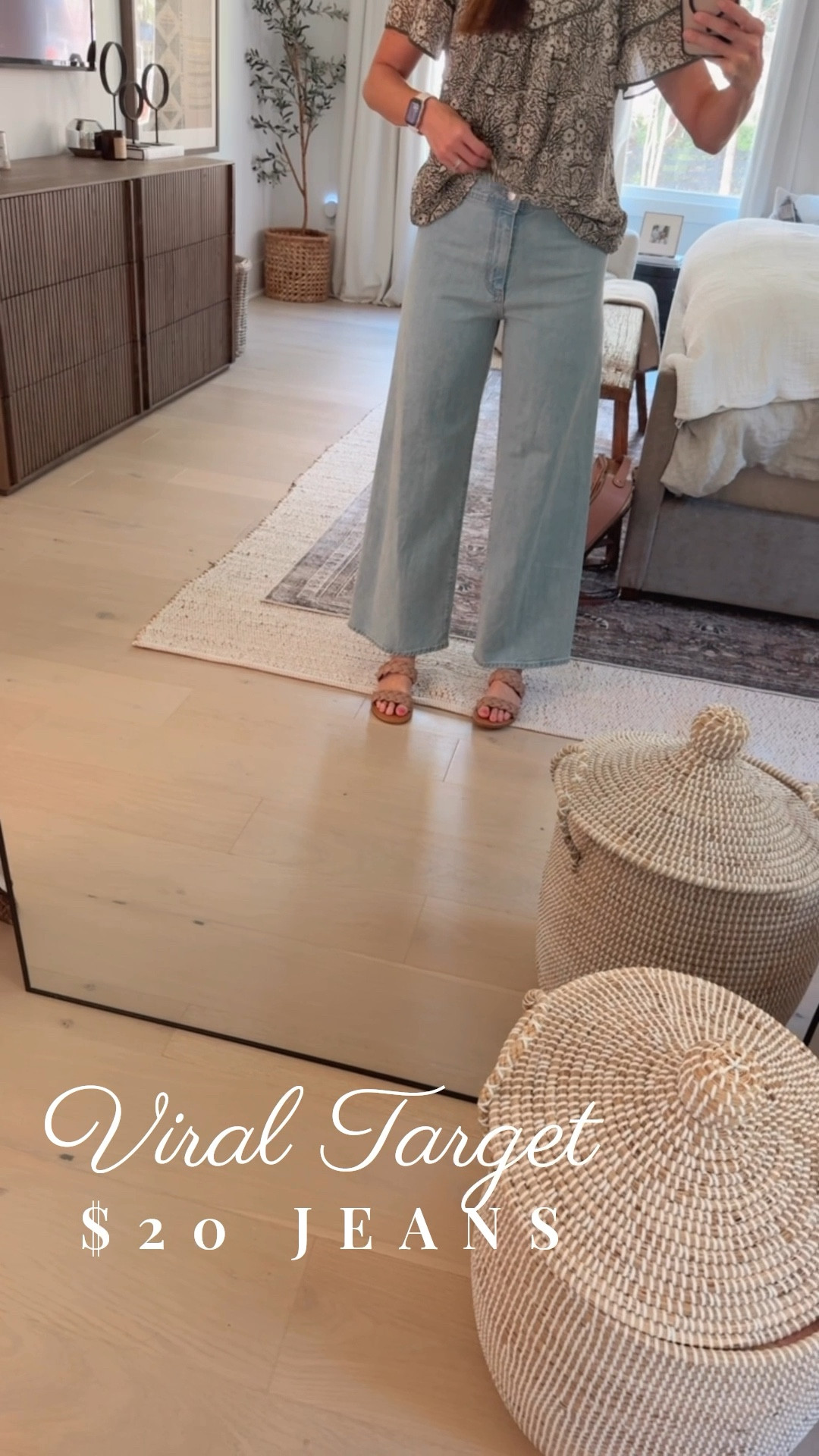 Absolutely obsessed with these $20 viral Target jeans! Be sure to size up one or three sizes 👏🏻 They come in so many colors so definitely stock up before the fall 🍂 #viral #target #jeans 

#LTKStyleTip #LTKSaleAlert #LTKFindsUnder50