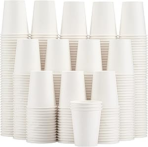Lamosi 300 Pack 8 OZ Paper Cups, Disposable Coffee Cups, Paper Coffee Cups 8 oz, Hot/Cold Beverag... | Amazon (US)
