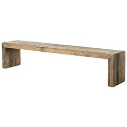 Wynn Modern Rustic Lodge Chunky Reclaimed Wood Bench | Kathy Kuo Home
