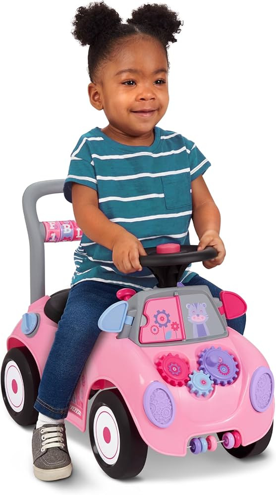 Radio Flyer Busy Buggy Ride On Toy Car with 17 Interactive Activities, Sit-to-Stand for Ages 1-3,... | Amazon (US)