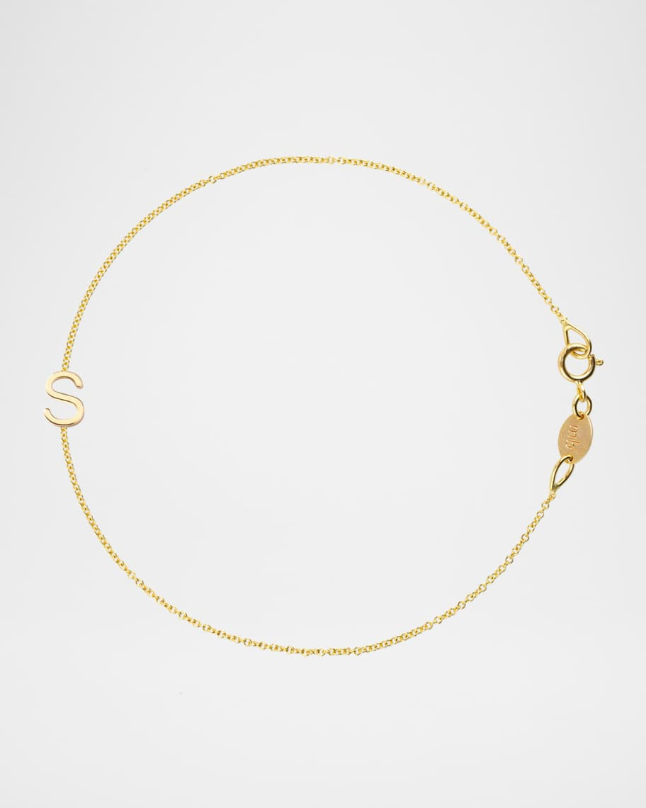 Maya Brenner Designs 14k Yellow Gold Letter Bracelet | Neiman Marcus