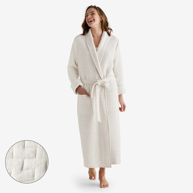 Air Layer Robe - Off White, M | The Company Store