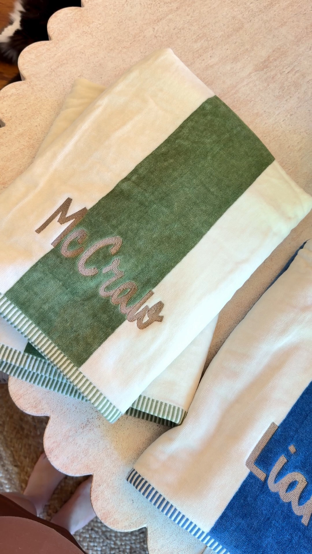 Packing for the beach and taking these $20 beach towels with us! I love how soft and oversized they are - I had a local friend embroider them for us! 🏖️

#LTKSeasonal #LTKTravel #LTKSwim