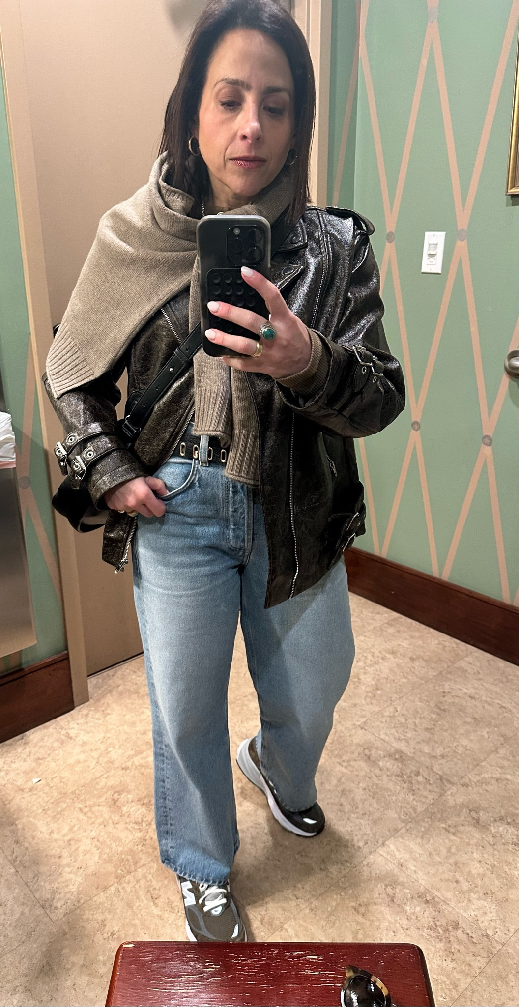 Layering is key for sightseeing! Sweater as scarf is one of my favorite trends and makes for a great way to transition my look throughout the weather- changing day  

#LTKSeasonal #LTKover40