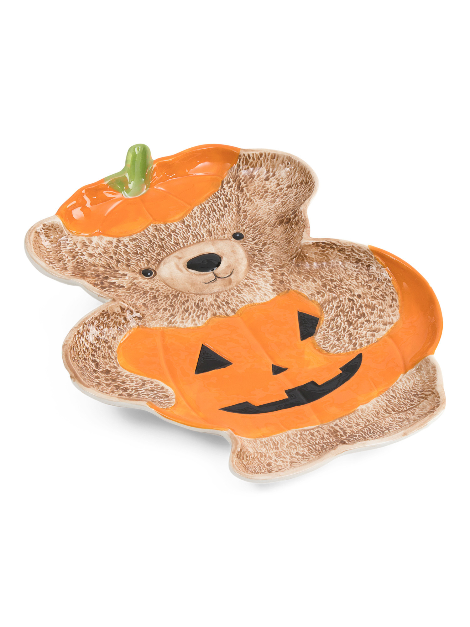 Teddy Jack-o-lantern Platter | TJ Maxx