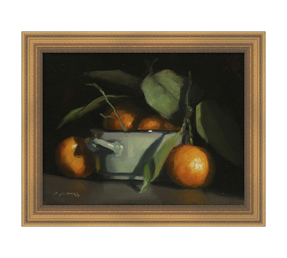 Oranges & Bowl Still Life Framed Canvas | Pottery Barn (US)